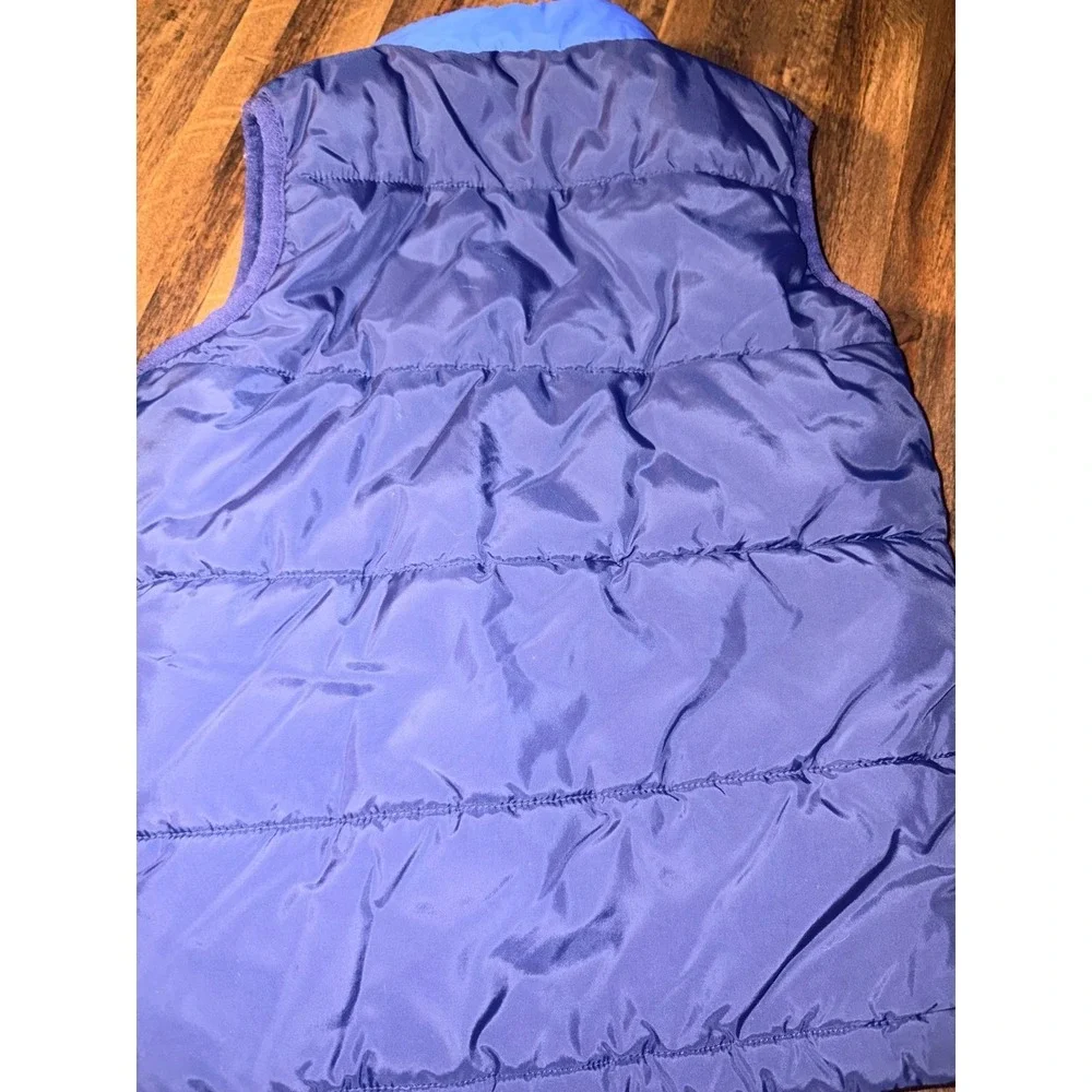 Nike Kids Blue Puffer Vest Full Zip Quilted Sleeveless Jacket Size 6 5-6 Years